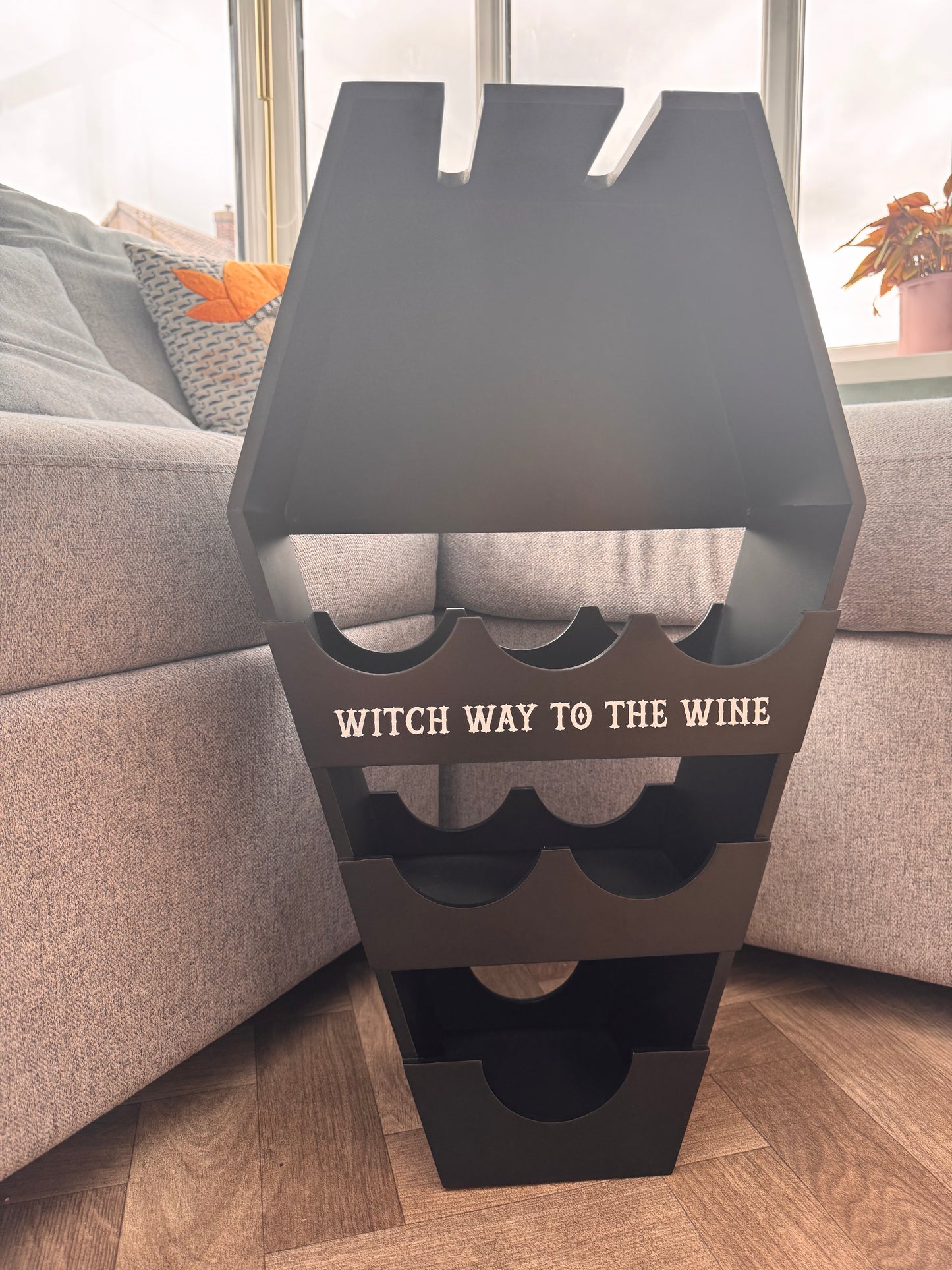 Halloween wine rack