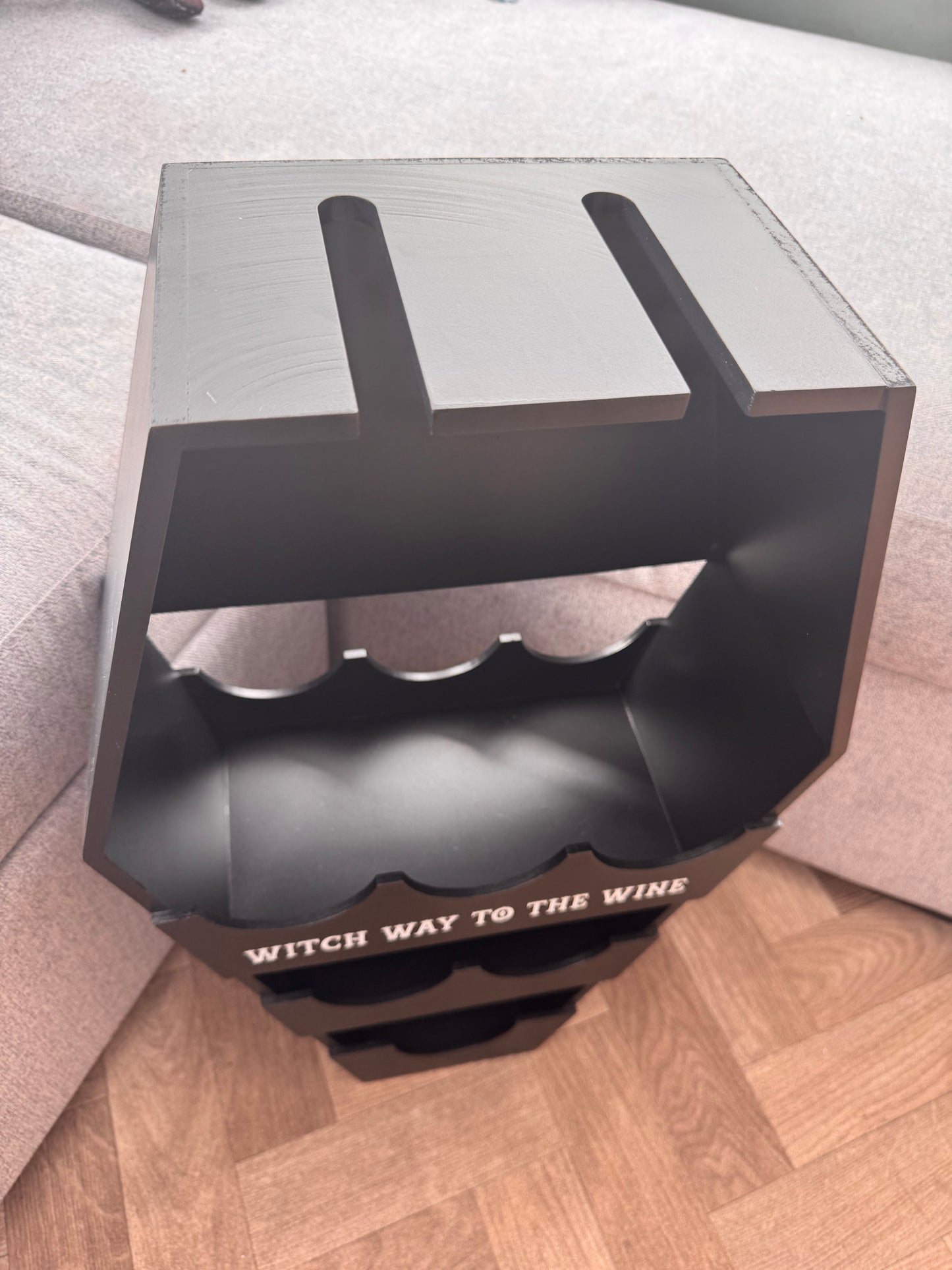 Halloween wine rack