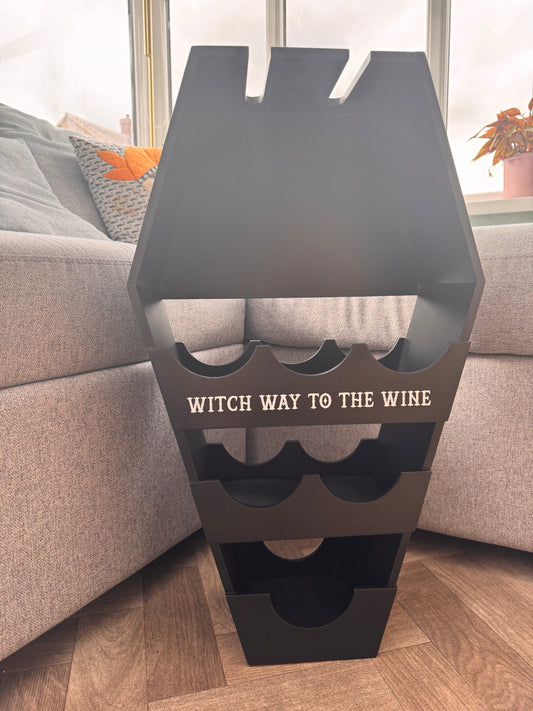 Halloween wine rack